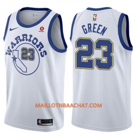 Maillot NBA Golden State Warriors Draymond Green 23 Nike 2017-18 Hardwood Classics Blanc Swingman - Homme